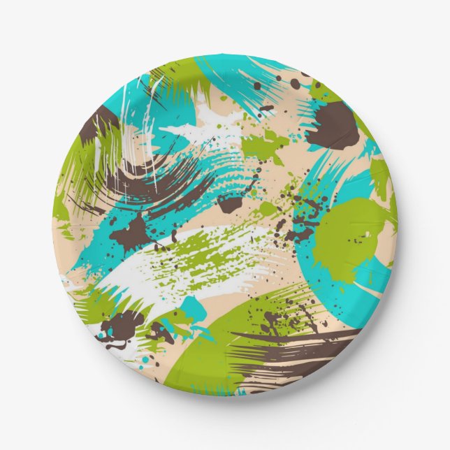 Abstract pattern paper plate (Front)
