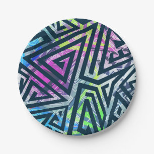 Abstract pattern paper plate