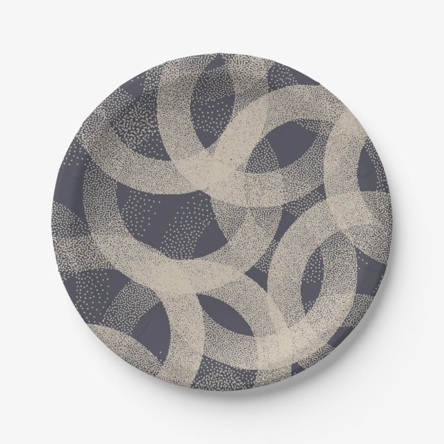 Abstract pattern paper plate (Front)