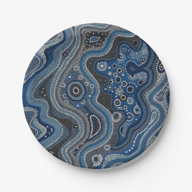 Abstract pattern paper plate (Front)