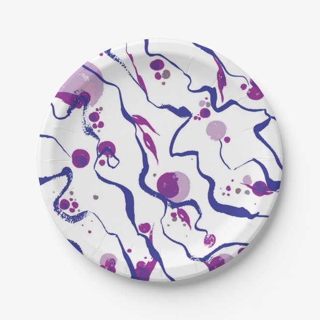 Abstract pattern paper plate (Front)