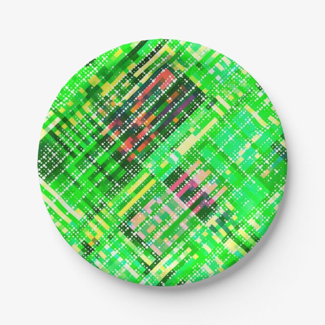 Abstract pattern paper plate (Front)