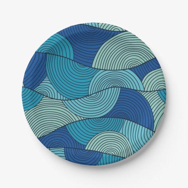 Abstract pattern paper plate (Front)