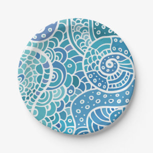 Abstract pattern paper plate