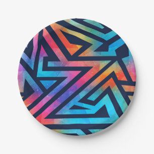 Abstract pattern paper plate
