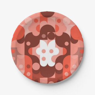 Abstract pattern paper plate