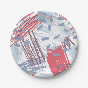 Abstract pattern paper plate