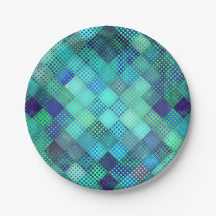 Abstract pattern paper plate