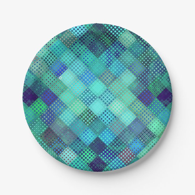 Abstract pattern paper plate (Front)