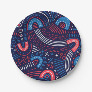 Abstract pattern paper plate