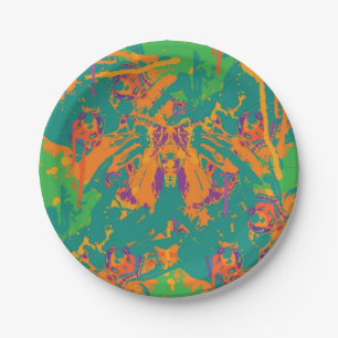 Abstract pattern paper plate