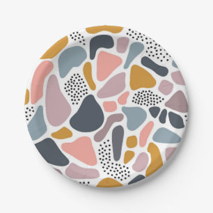 Abstract pattern paper plate