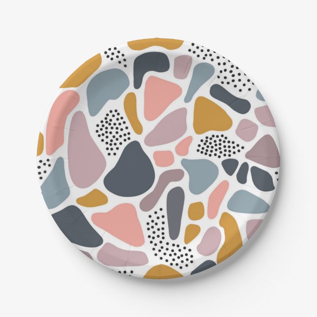 Abstract pattern paper plate (Front)