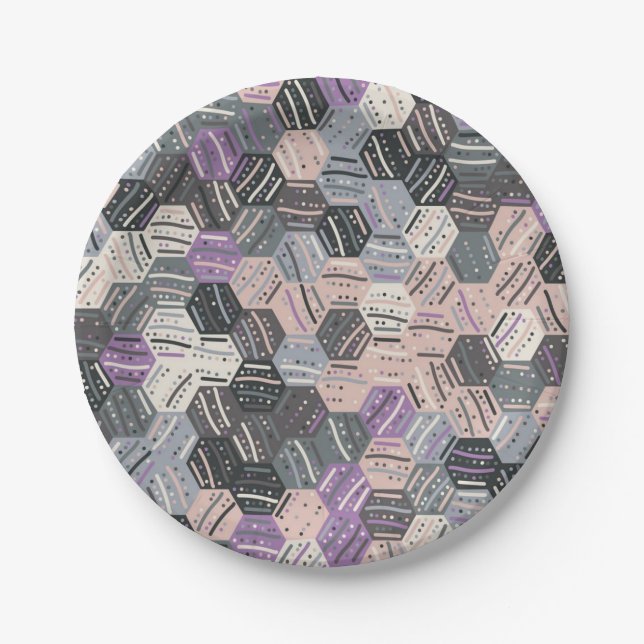Abstract pattern paper plate (Front)