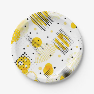 Abstract pattern paper plate