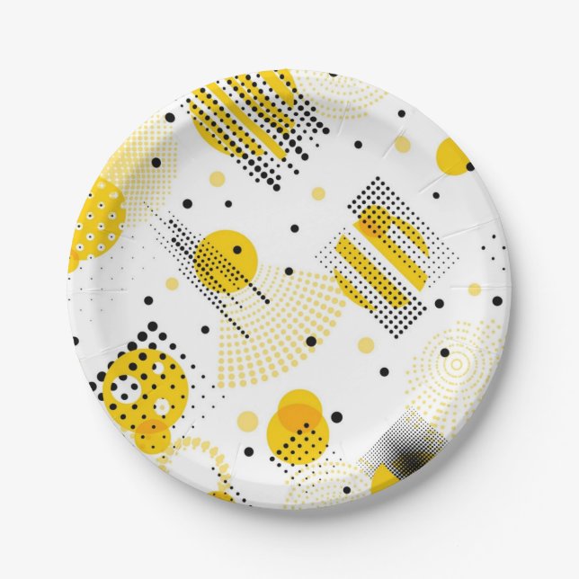 Abstract pattern paper plate (Front)