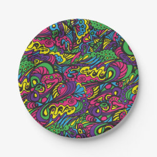 Abstract pattern paper plate