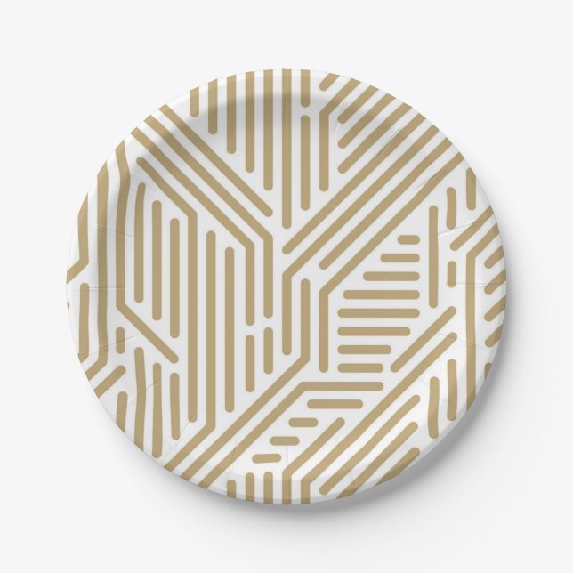 Abstract pattern paper plate (Front)