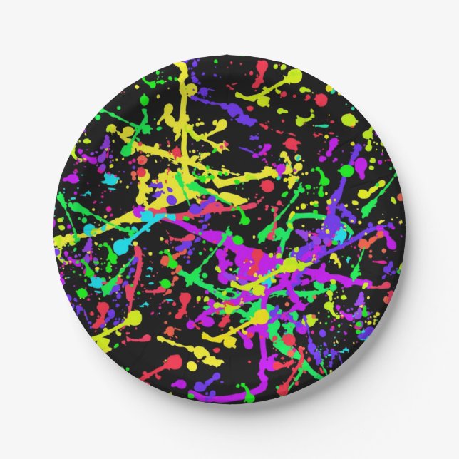 Abstract pattern paper plate (Front)
