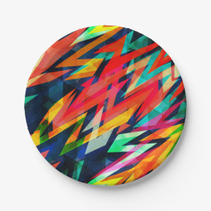 Abstract pattern paper plate