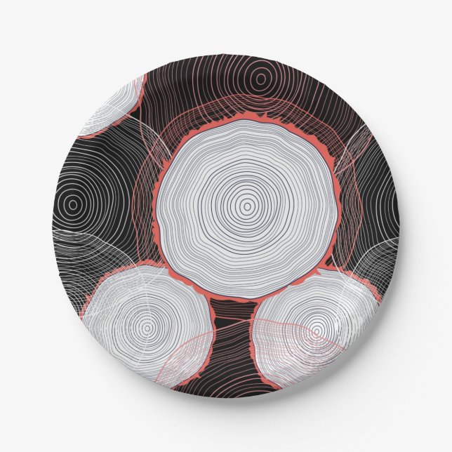 Abstract pattern paper plate (Front)