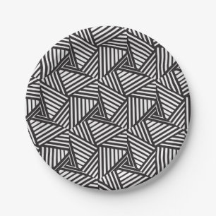 Abstract pattern paper plate