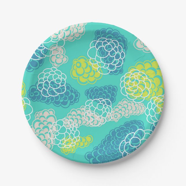 Abstract pattern paper plate (Front)