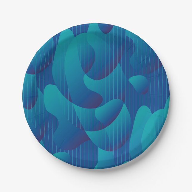 Abstract pattern paper plate (Front)