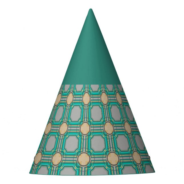 abstract pattern party hat (Front)