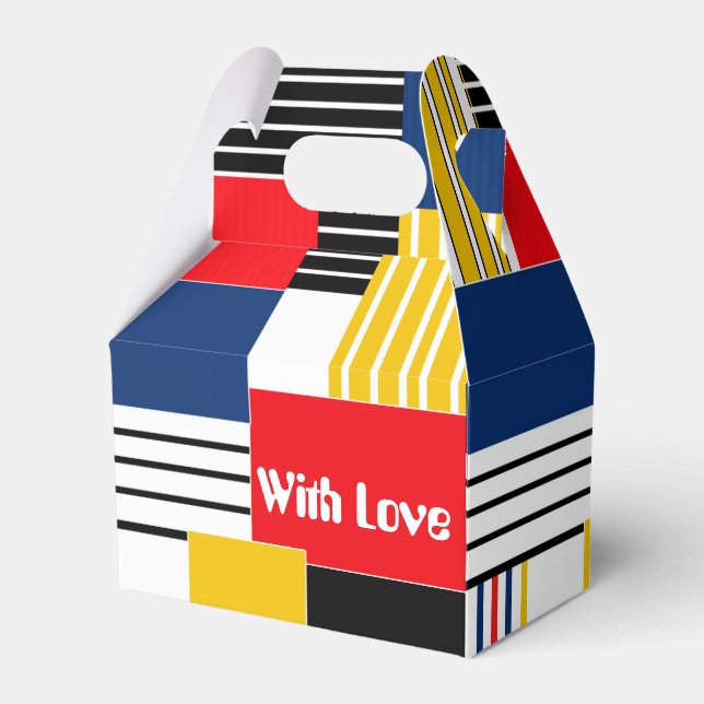 Abstract pattern . Patchwork . Favour Box (Front Side)