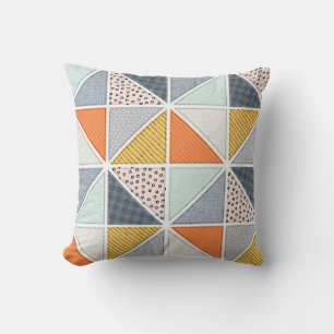 Abstract pattern, patchwork tiles. cushion