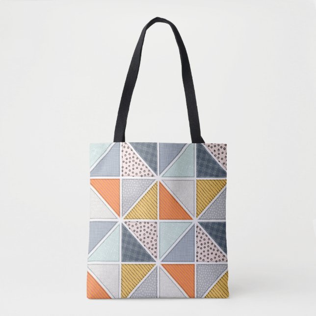 Abstract pattern, patchwork tiles. tote bag (Front)