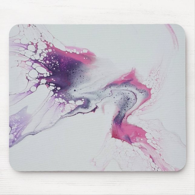 Abstract pattern pink purple white. mouse mat (Front)