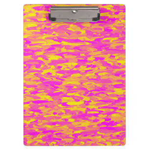 Abstract Pattern Pink Yellow Orange Clipboard