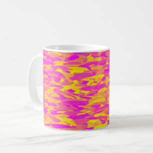 Abstract Pattern Pink Yellow Orange Coffee Mug