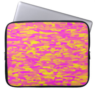 Abstract Pattern Pink Yellow Orange Laptop Sleeve
