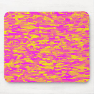 Abstract Pattern Pink Yellow Orange Mouse Mat