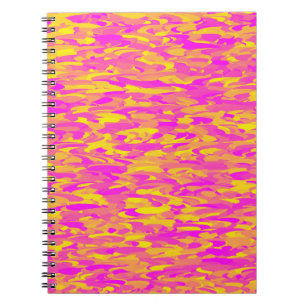 Abstract Pattern Pink Yellow Orange Notebook