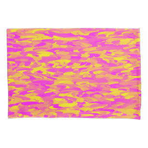 Abstract Pattern Pink Yellow Orange Pillowcase