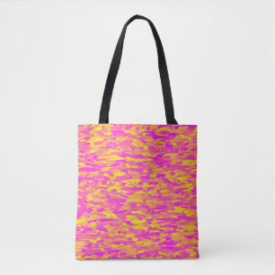 Abstract Pattern Pink Yellow Orange Tote Bag