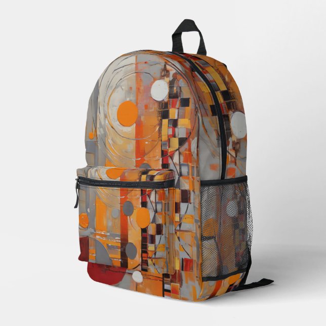 Abstract Pattern  Printed Backpack (Back Corner Right)