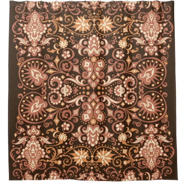 Abstract pattern. Psychedelic colours wavy backgro Shower Curtain (Front)