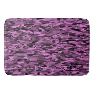 Abstract Pattern Purple Black Bath Mat