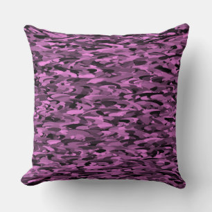 Abstract Pattern Purple Black Cushion