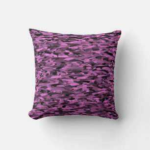 Abstract Pattern Purple Black Cushion