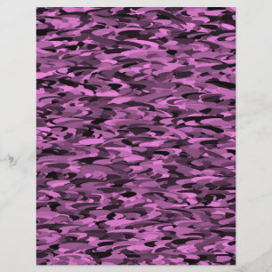 Abstract Pattern Purple Black Custom Letterhead