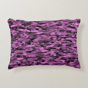 Abstract Pattern Purple Black Decorative Cushion
