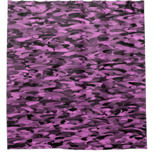 Abstract Pattern Purple Black Shower Curtain