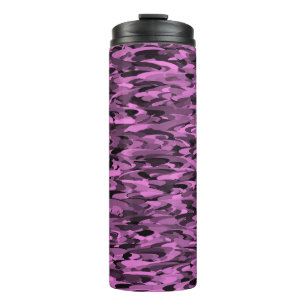 Abstract Pattern Purple Black Thermal Tumbler