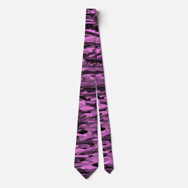 Abstract Pattern Purple Black Tie (Front)